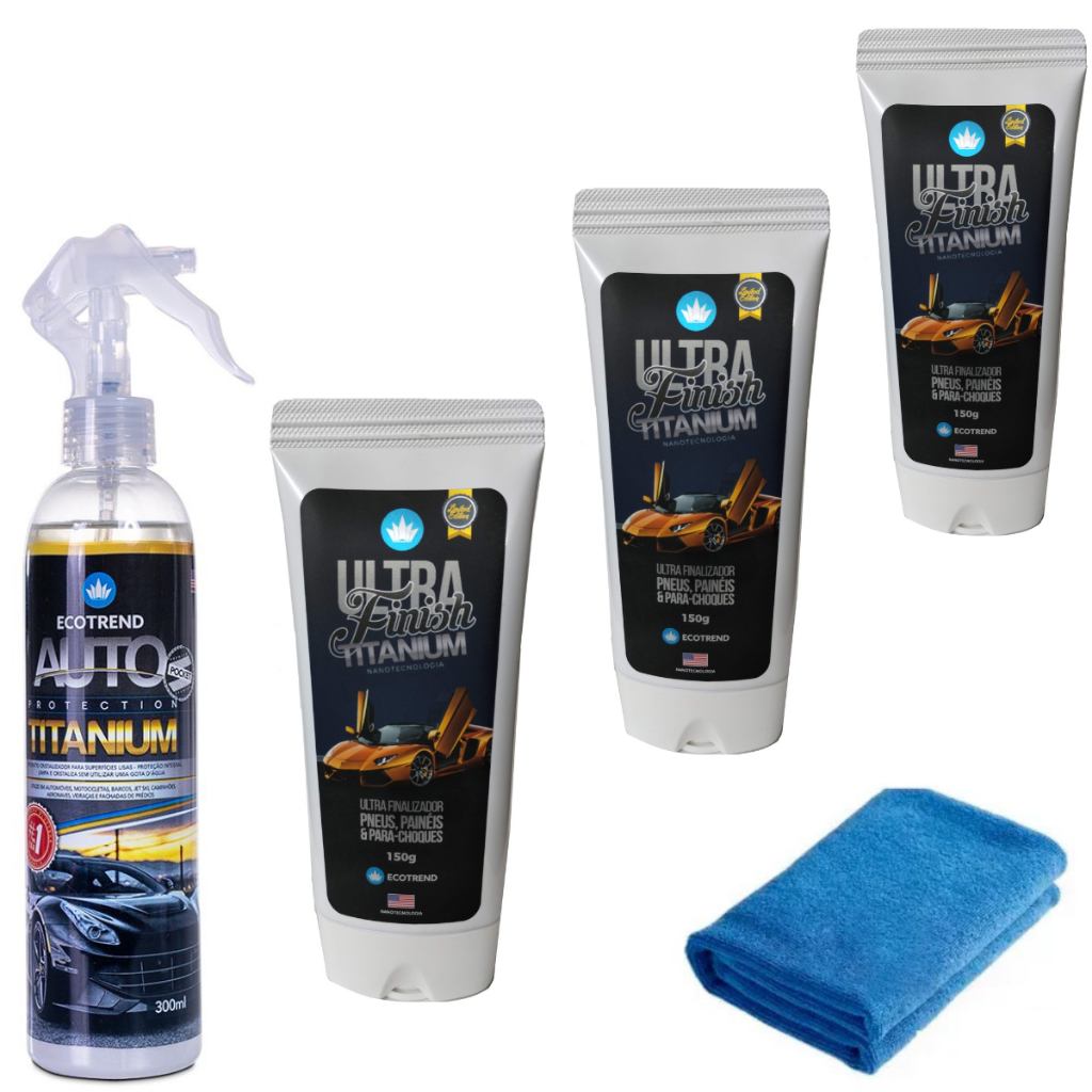 Kit Auto Protection Titanium E + 3 Ultra Finish Renovador ECOTREND SOUTH AMERICA