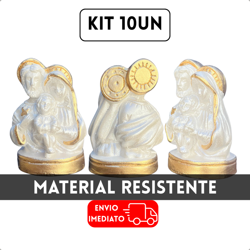 Kit 10 Mini Sagrada Família 6cm Perolada com Dourado Lembrancinha Casamento Rústico Direto da Fábrica em Oferta na Shopee