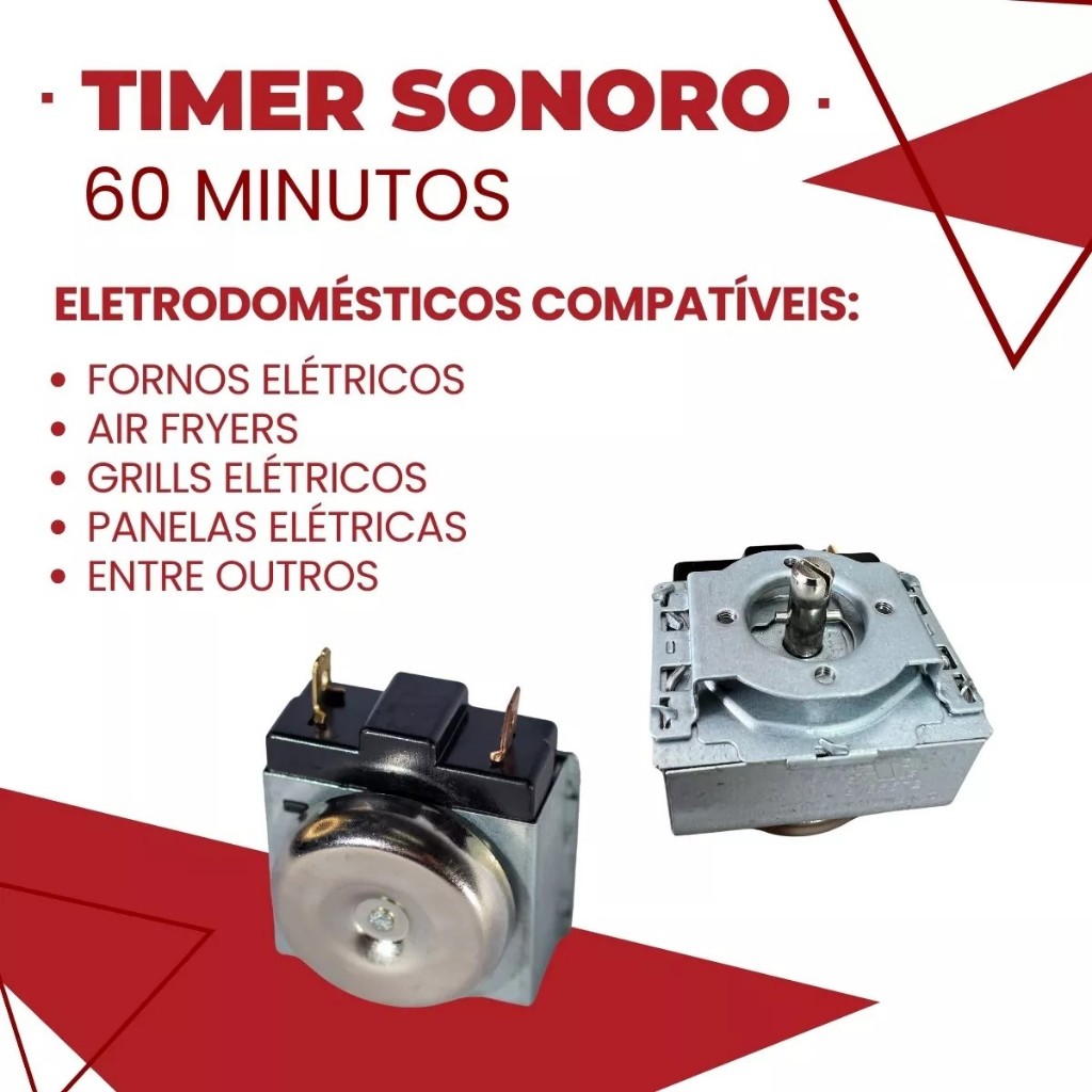 Timer Para Air Fryer Mondial Afn-50 Afn-40 Afn-80e 60 Min