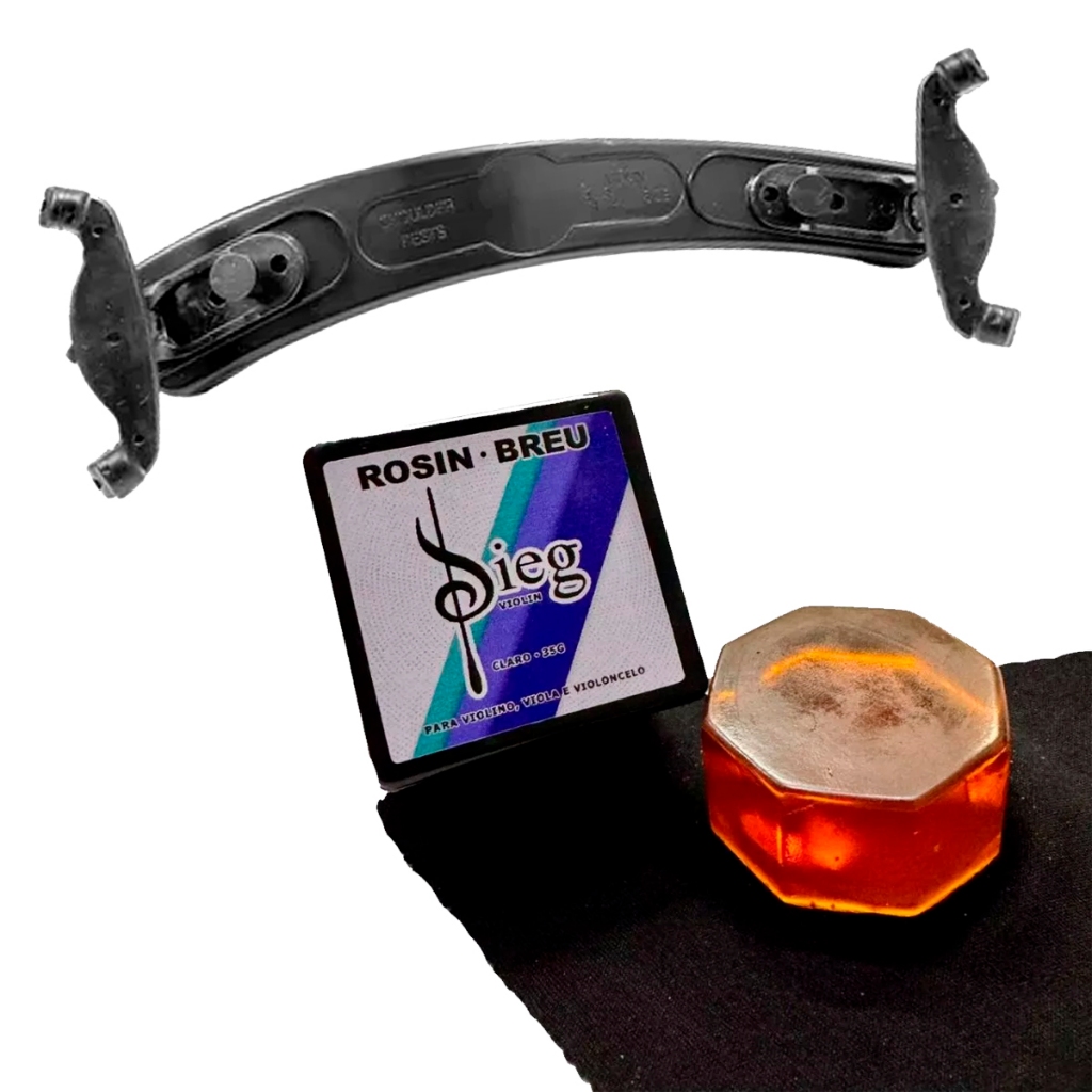 Espaleira Anatômica 3/4 - 4/4 com Breu para Violino CLARO SIEG ROSIN em Oferta na Shopee