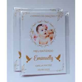 KIT 20 LEMBRANCINHAS PARA BATIZADO LIVROS DE ORAÇÃO em Oferta na Shopee