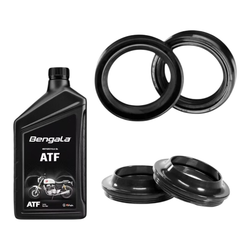 Retentor Bengala + Guarda Pó + Óleo Atf 1 Litro Xtz125 Nx150 Nx200 Dt180 Dtn180 Dtz180 Rd350 Xlx250