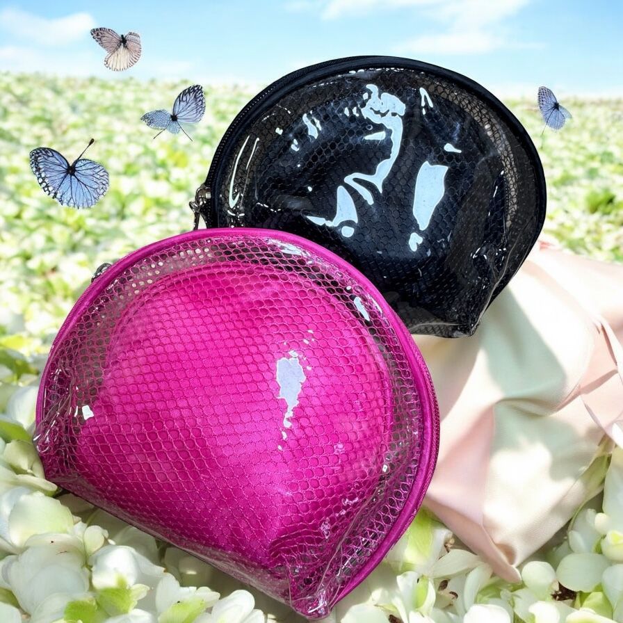 Kit Necessaire Bolsa Feminina Organizador Porta Maquiagem E Acessórios Multiuso Transparente Para Viagem