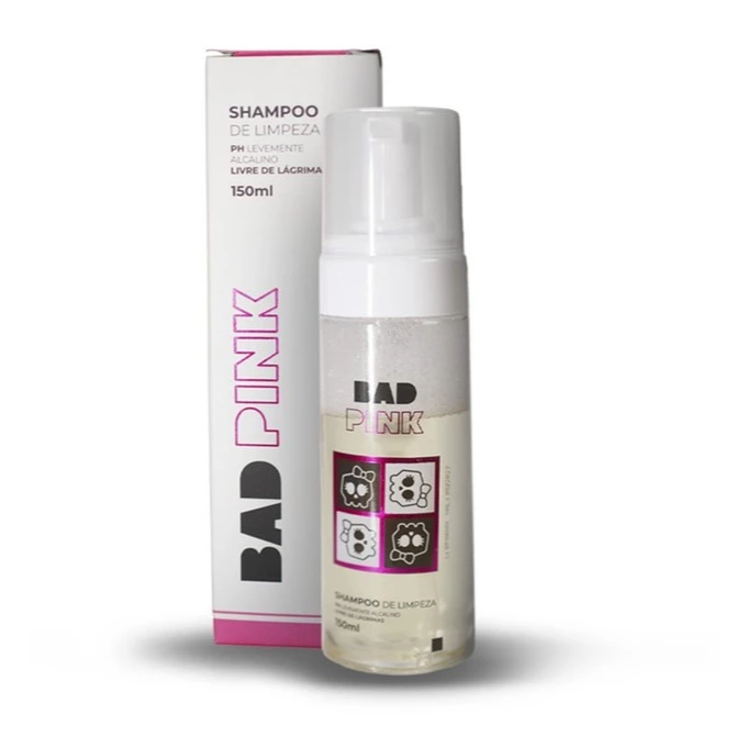 Espuma Shampoo de Limpeza Bad Pink 150ml Para Extensão E Alongamento de Cílios