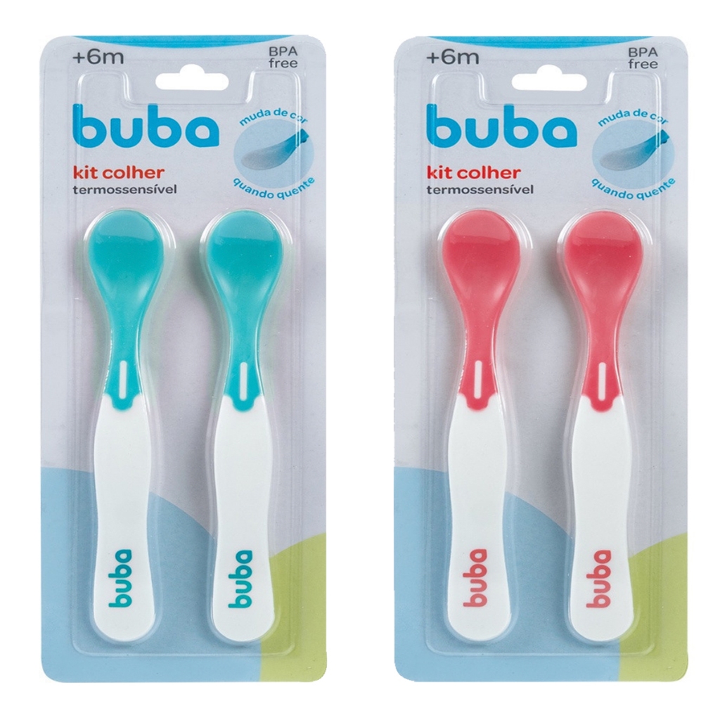 Kit Com 2 Colher Introdução Alimentar Termossensível Para Bebê Infantil Térmica em Oferta na Shopee