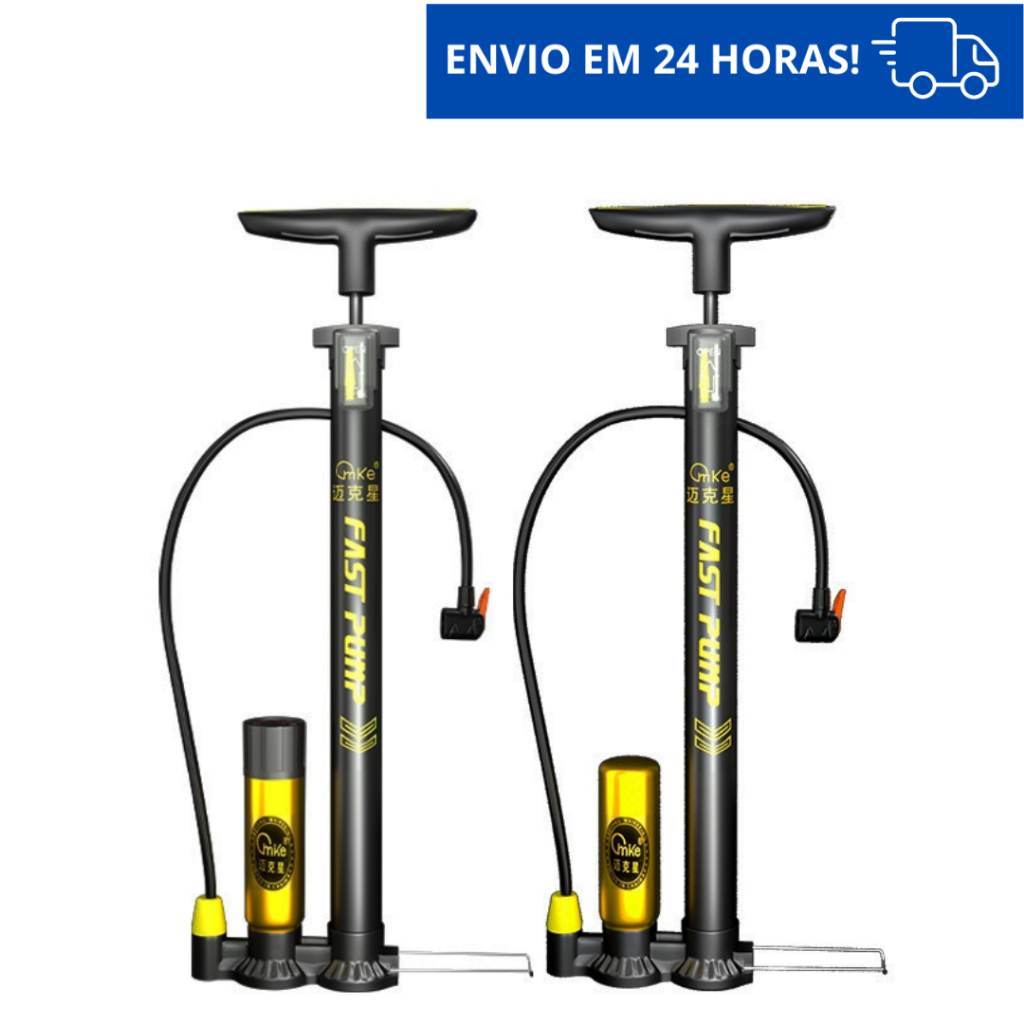 Bomba De Ar Manual Pneu Câmara Bico Fino Grosso Bike Bicicleta Moto 160psi C/ …