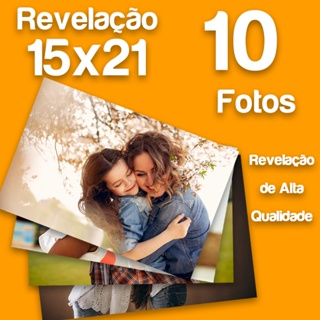 Revelar Fotos 15x21 (10 Fotos) de Alta Qualidade Papel Brilho ou Fosco em Oferta na Shopee