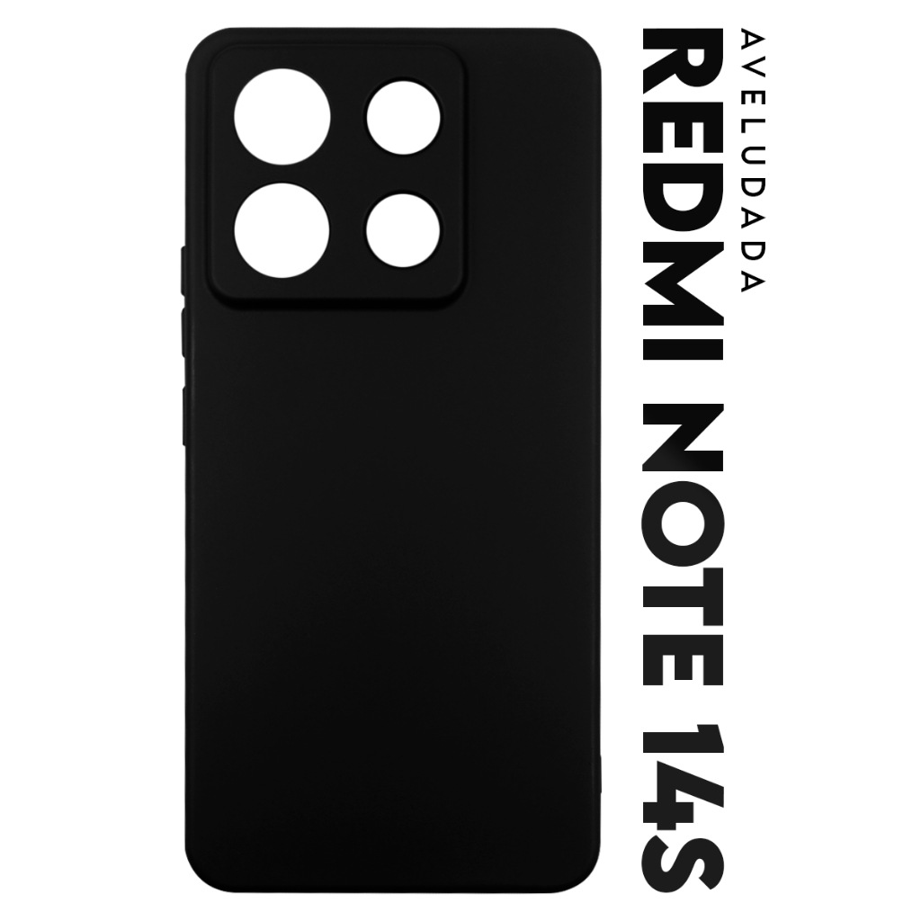 Capa Capinha Case Premium Silicone Aveludada Veludo Cover Xiaomi Redmi Note 14s tela 6.67 pol.