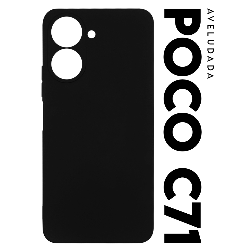 Capa Capinha Case Premium Silicone Aveludada Veludo Cover Xiaomi Poco C71 tela 6.88 pol