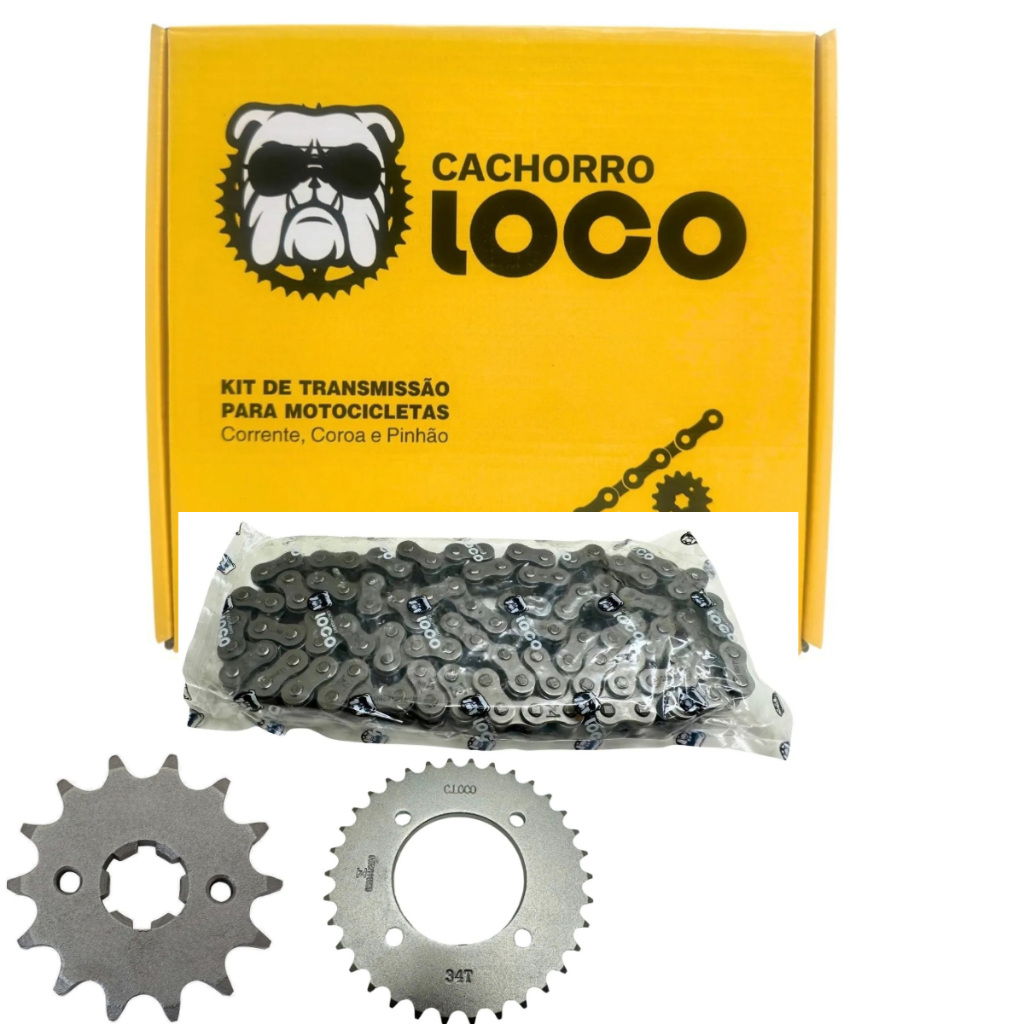 Kit Relação Tração Transmissão Honda Biz 125 i Es Ex Ks 2005 2006 2007 2008 Quit Relassão Trassão