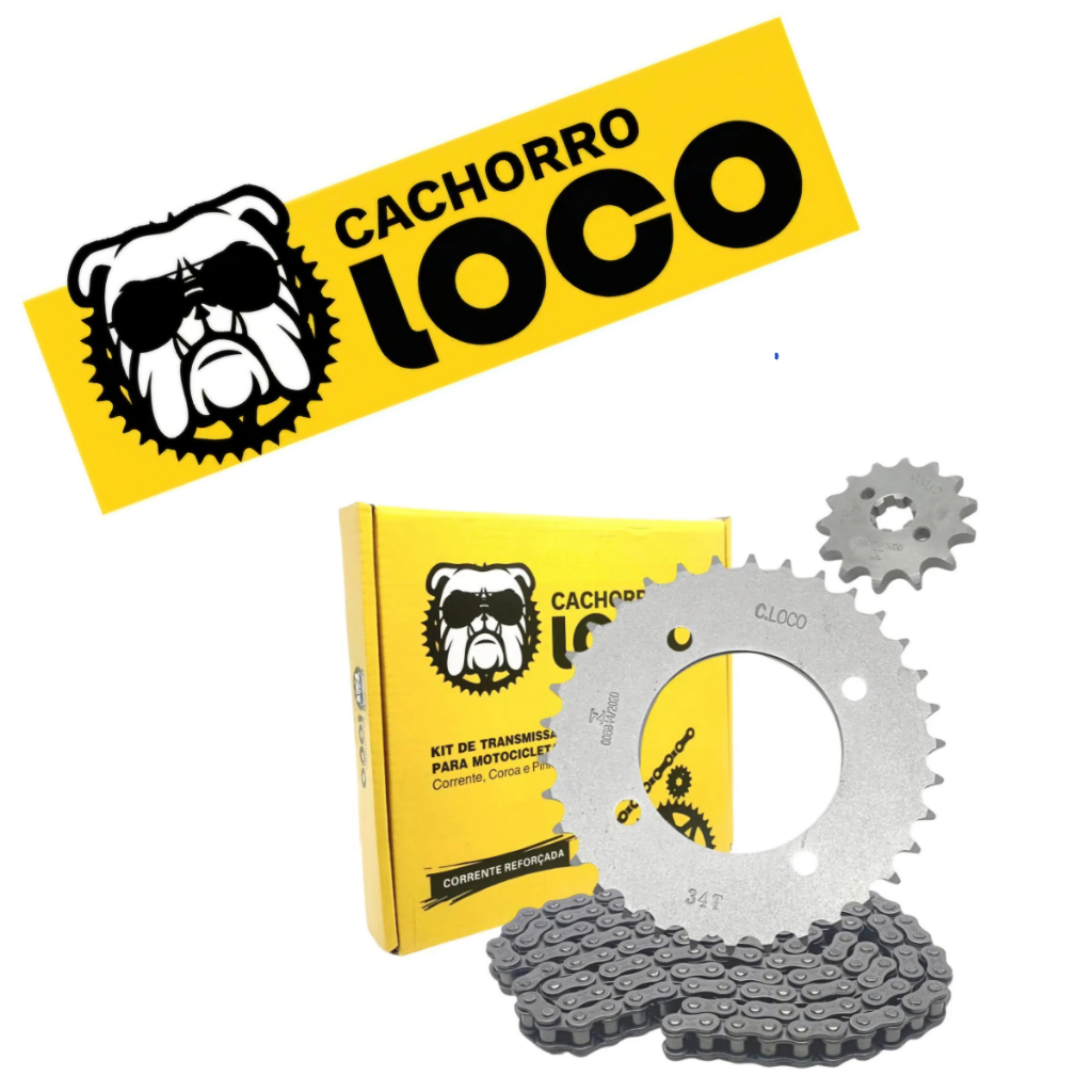 Kit Relação Tração Transmissão Honda Biz 125 i Es Ex Ks 2017 2018 2019 2020 Quit Relassão Trassão