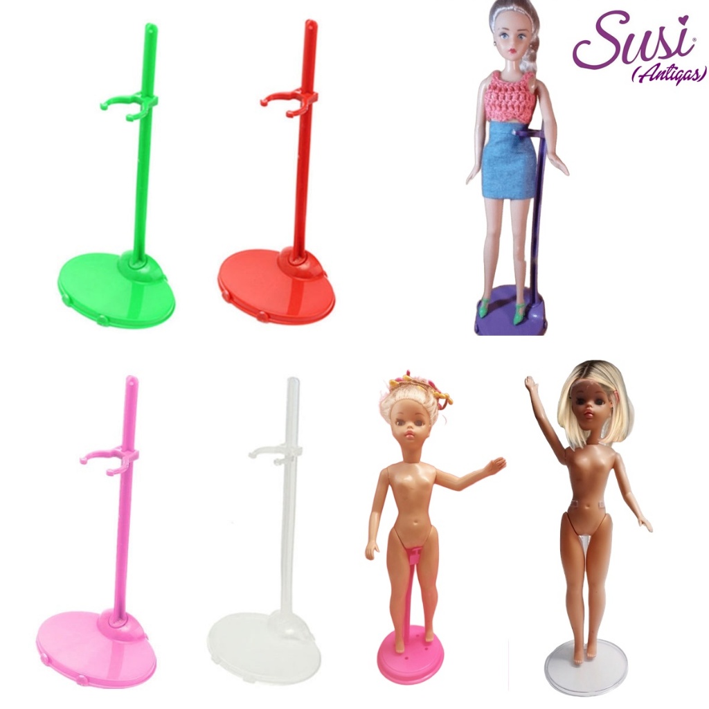 1 Suporte Para Boneca Susi Antiga Anos 60 70 80 Várias Cores e Modelos Resistente Base Expositor Pedestal Luxo Escolha !