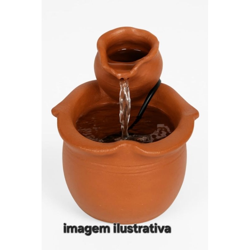 Fonte de Barro Pérola Mini – 15 cm Altura x 13 cm Largura