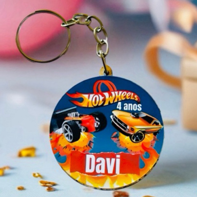 KIT Chaveiro  Personalizado hotwheels já vão todos montados ,para festa, igreja, lembrancinhas, aniversário