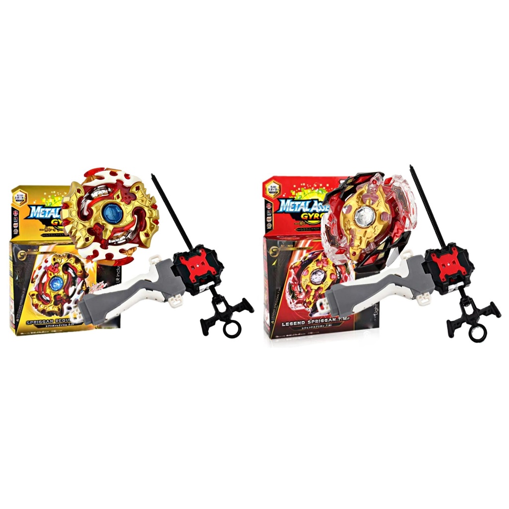 Kit 2 Pião de Metal + 2 lançadores    Spriggan Requiem 0.ZT Spryzen + B86 Legend Sprigan + 2 grips