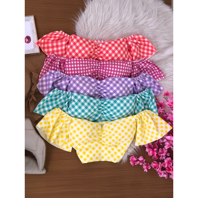 Ciganinha Cropped Xadrez na Black Friday 2025 | BuscaProdutos