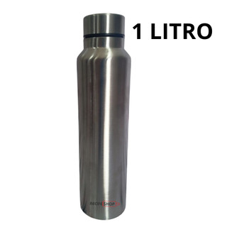 Garrafa de Inox 1 Litro Resistente a Vácuo - Squeeze para Academia, Esportes, Suco e Chá