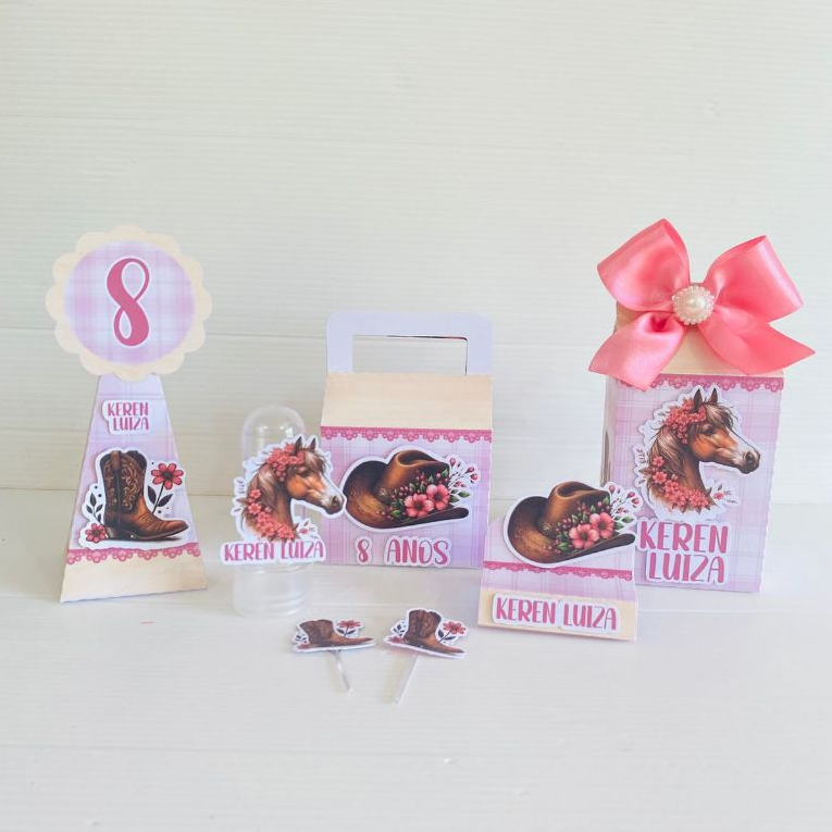 kit 20/35/70 personalizados COUNTRY/BOIADEIRA/CAVALO/QUADRILHA/ lembrancinha de ANIVERSÁRIO/DECORAÇÃO FESTA INFANTIL