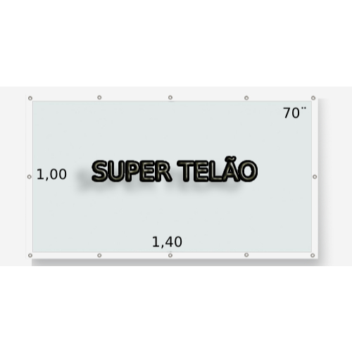 Tela de projeção,Projetor  dobravel em vinil pvc com bordas brancas com ilhos ou velcro 70 Polegadas