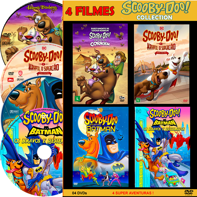 DVD Filmes Scooby-Doo Encontra Batman Krypton Super Cão Coragem  dvd  seriados Desenho clássico antigos series rar