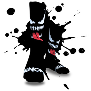 Meia Divertida Algodão Atoalhada Bordado Venom Skate Academia Treino Adulto Premium em Oferta na Shopee