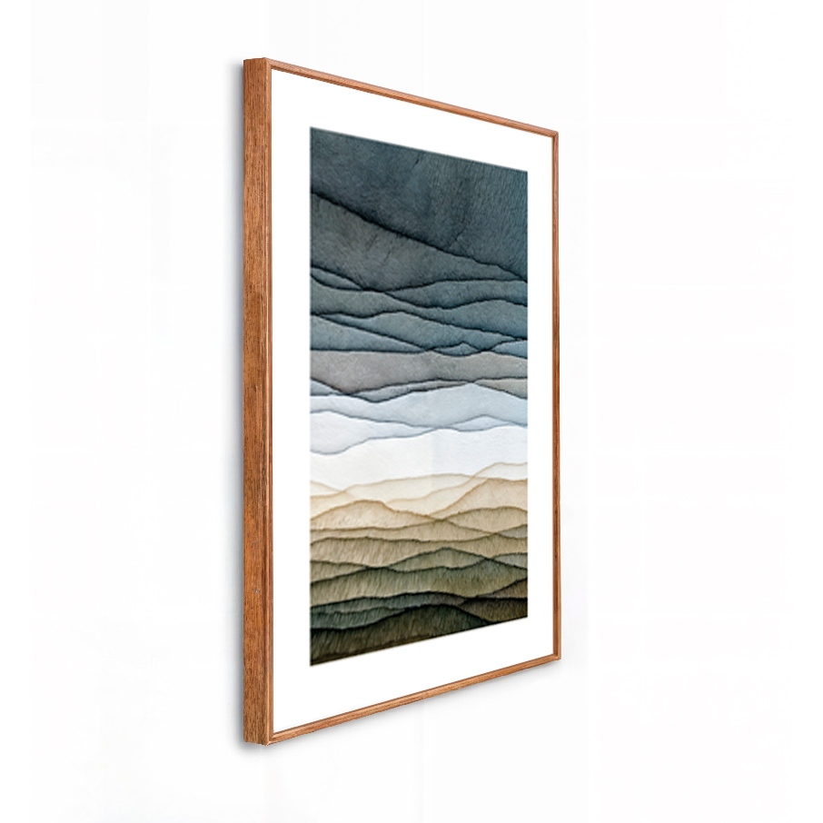Quadro Decorativo Grande 41x61x3.5cm Moldura Caixa Alta Céu Azul Paspatur Sala Cozinha Dormitório