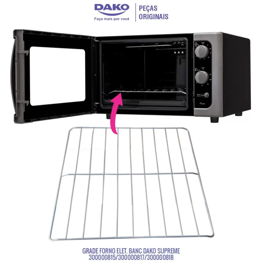 GRADE DESLIZANTE ORIGINAL FORNO ELETRICO DAKO SUPREME MEDIDAS 36,5 X 39 APROX TEMOS A PRONTA ENTREGA