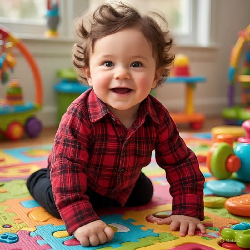 Conjunto Body Bebe Xadrez Menino Manga Longa e Calça Com Regulagem Interna Country Festa Junina