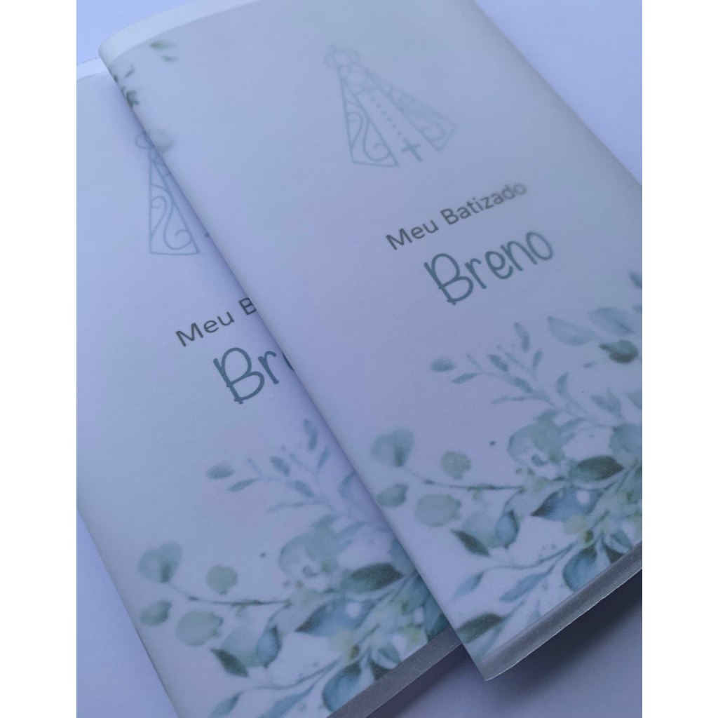 15 Livro de Oração Batizado/Primeira Eucaristia Lembrancinha Capa Personalizada