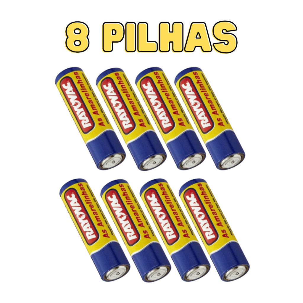 Pilha AA Comum 8 Unidades Rayovac Amarelinhas Pilha AA Comum 8 Unidades Rayovac Amarelinhas