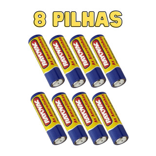 Pilha AA Comum 8 Unidades Rayovac Amarelinhas