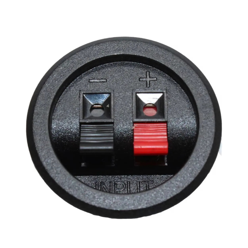 Borne Conector Redondo com Suporte para Caixa de Som Alto-Falante Ludovico