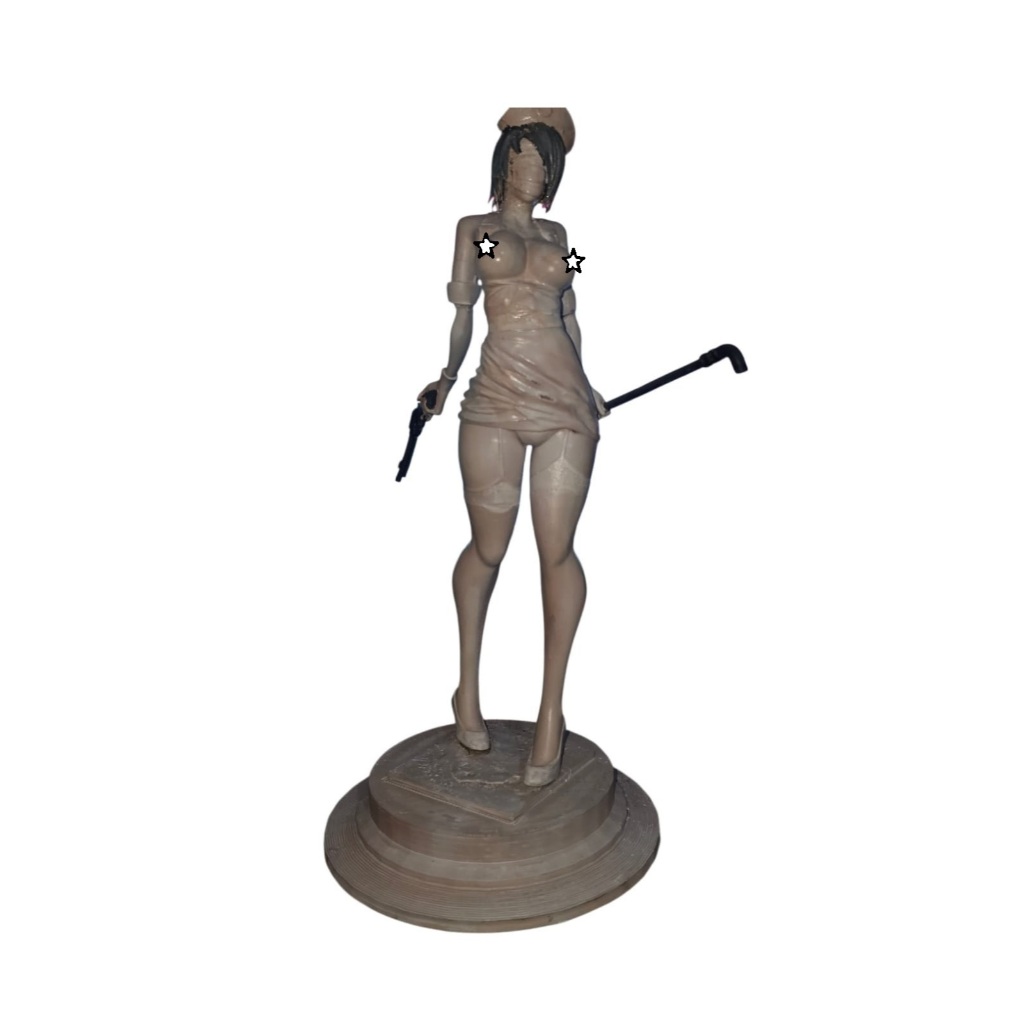 Boneco Action Figure Nurse Enfermeira - Silent Hill - Silent Hill 2 21cm – Colecionável com Pintura Rústica