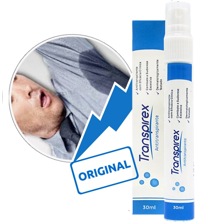 Transpirex 30ml 100% Original Hiperidrose Desodorante antitranspirante Bromidrose Suor hydral axila