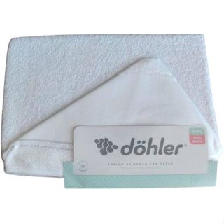 Toalha de Banho Infantil Dohler Baby Arte Com Capuz Para Bordar na máquina  90x70 Cor Branco em Oferta na Shopee