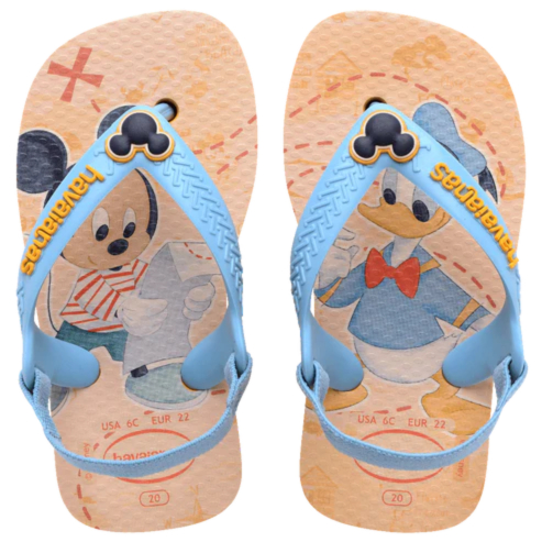 Chinelo Baby Infantil Mickey Pato Donald com Elástico para Criança Amarelo Azul Verde em Oferta na Shopee