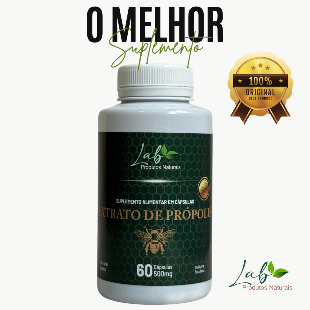 Extrato de Própolis Original - 60 capsulas 500mg - Suplemento Alimentar