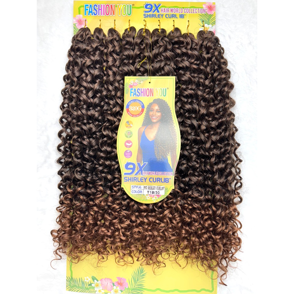 Cabelo Cacheado Crochet SHIRLEY CURL 18 inch Cabelo 70cm 320g 9X Pacotão Braid Hair Fashion You em Oferta na Shopee