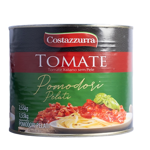 Tomate Pelado Costazzurra Italiano Lata 2,5kg Drenado 1,53kg - Food & Beverages