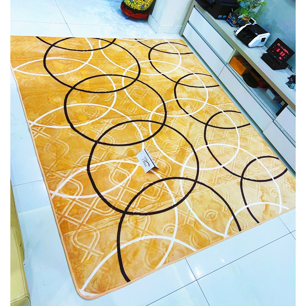 Tapete de Sala GROSSO 140x200cm Geometrico Aveludado Premium Várias Cores Antiderrapante Moderno