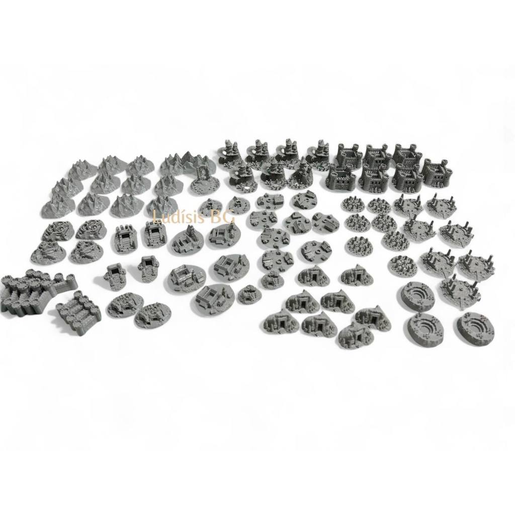 Mage Knight Board Game - kit Localidades e Cenários - Esculturas 3D
