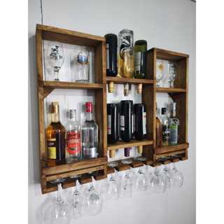Bar Adega de Parede em madeira BA9065 em Oferta na Shopee