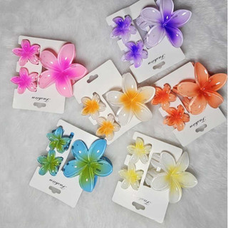 Kit 3 Piranhas De Flor Garra Para Cabelo Grampo De Flor