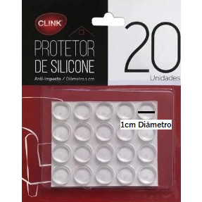 KIT C/12 /20  Protetor Adesivo Silicone Porta Batente Redondo  Multiuso Universal Móveis …