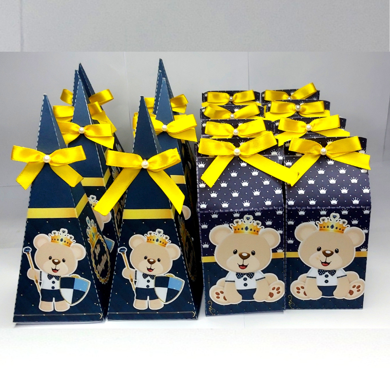 URSINHO REALEZA BABY BALOEIRO KIT 50 LEMBRANCINHAS CAIXINHAS PERSONALIZADAS ANIVERSÁRIO FESTA INFANTIL DECORAÇÃO URSO