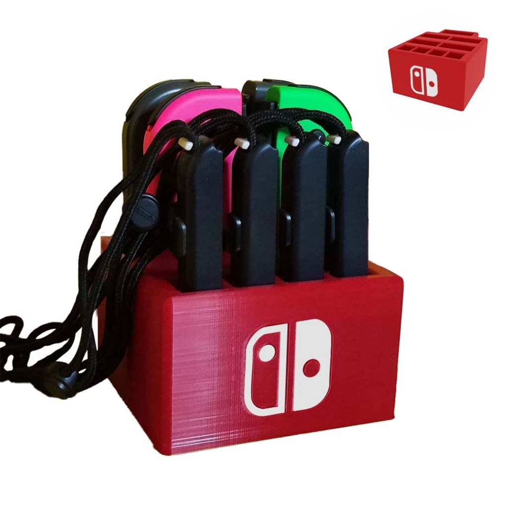 Suporte Controle Nintendo Switch Joy-Con e Organizador de Acessórios