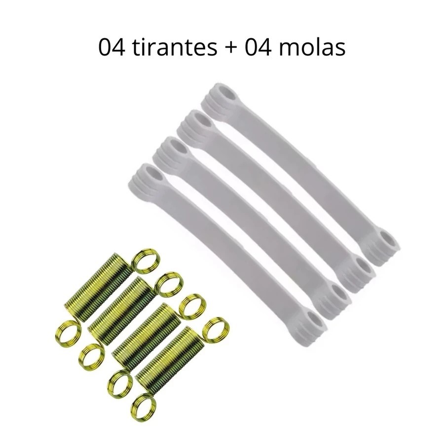 Kit Tirante Branco + Mola Para Maquinas De Lavar Roupas