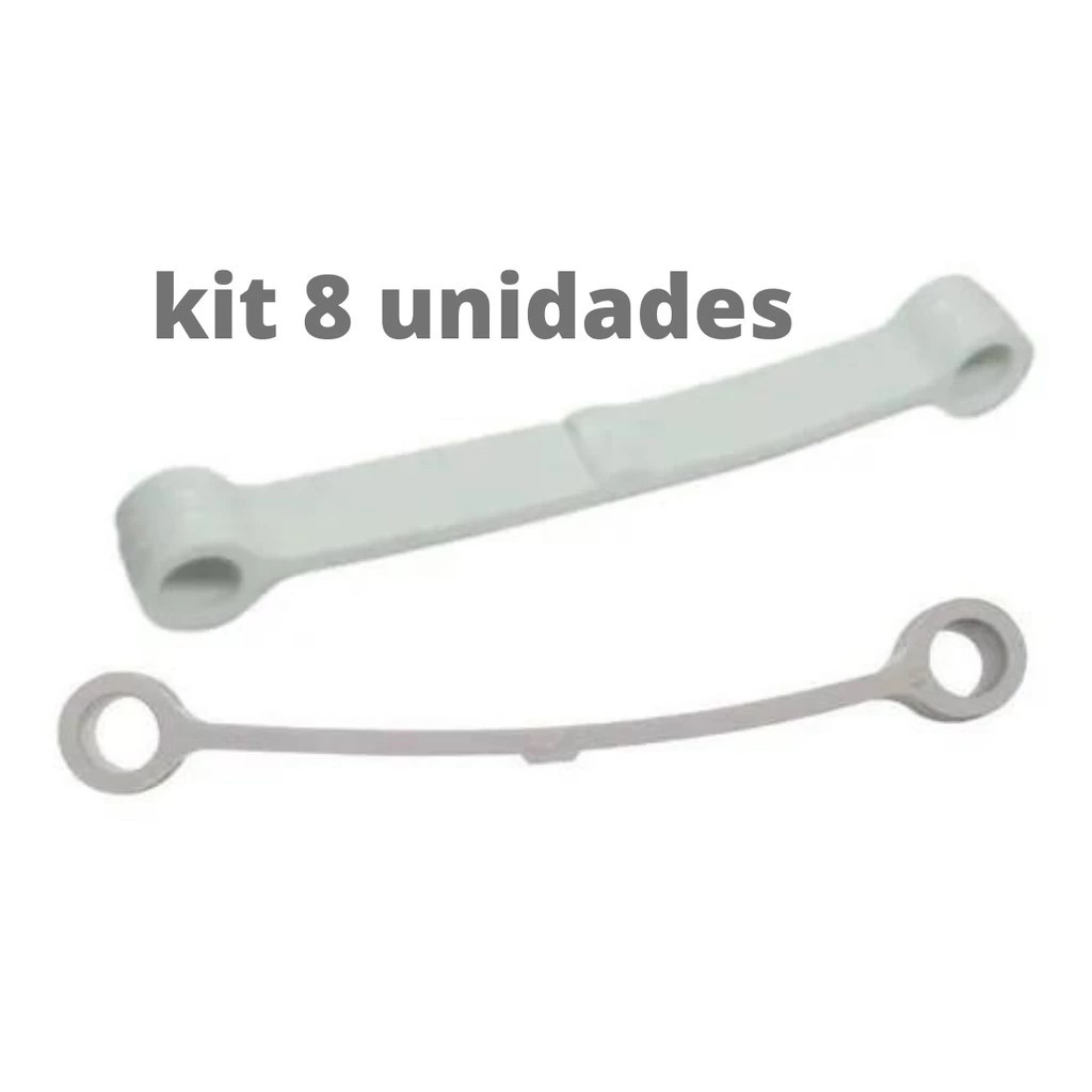 Jogo 8 Tirante Lavadora Brastemp Consul De 7 A 11Kg Branco 11cm