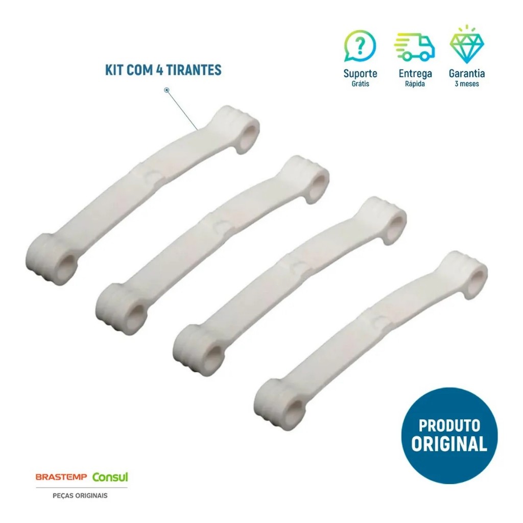 4 Tirantes Maquina Lavar Brastemp Ative 11kg