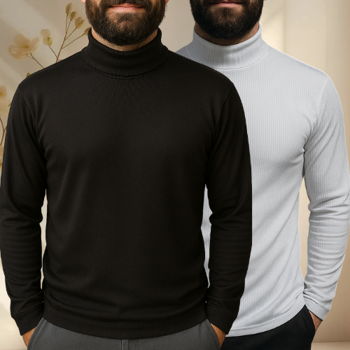 KIT Com 2 Cacharrel Masculina Manga Longa Segunda Pele Moda Inverno